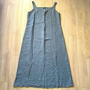 Eileen Fisher Woven Sleeveless Maxi Dress in Gray Women’s